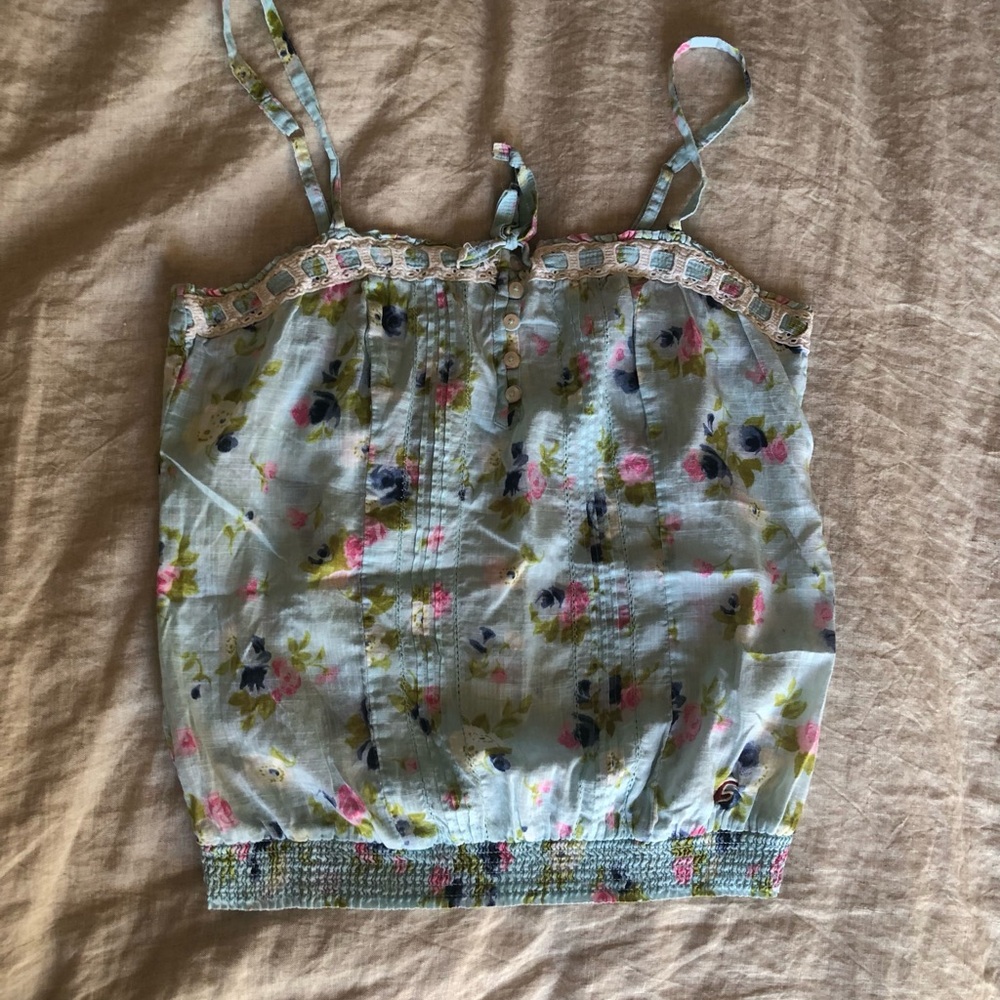 Hollister Blue Floral Camisole Top